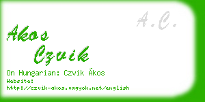 akos czvik business card